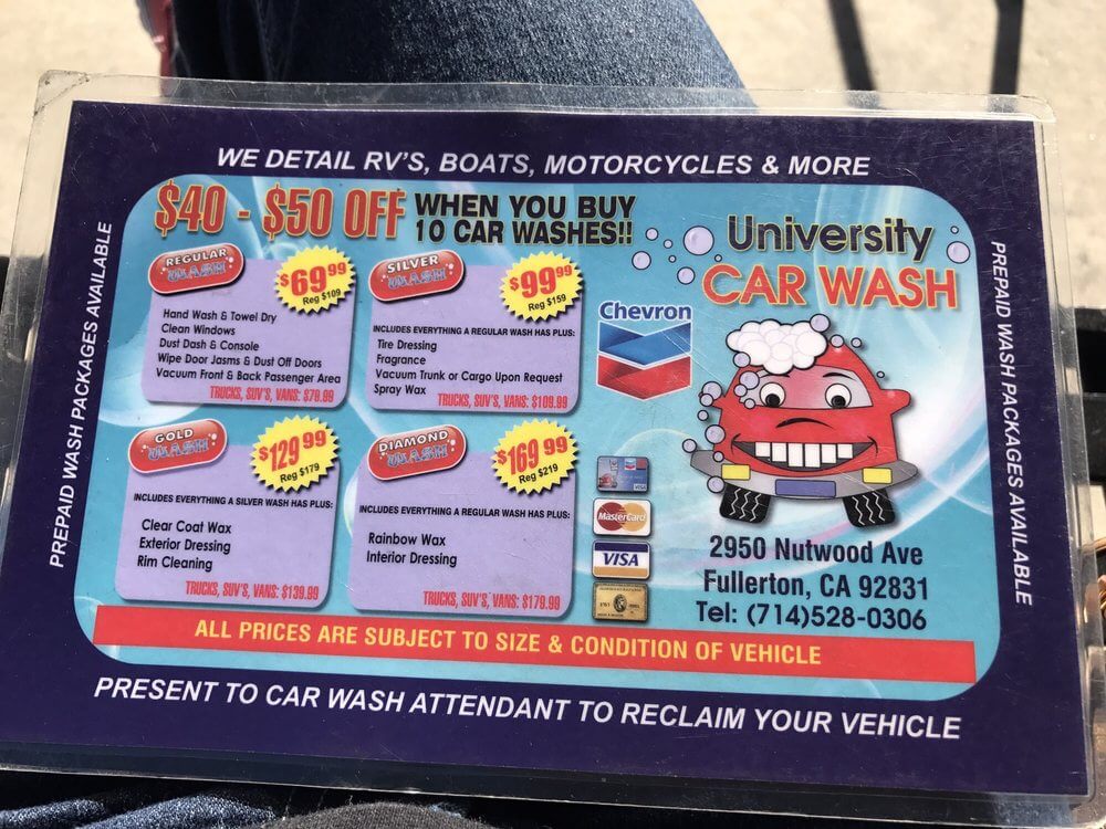 vans car wash coupons